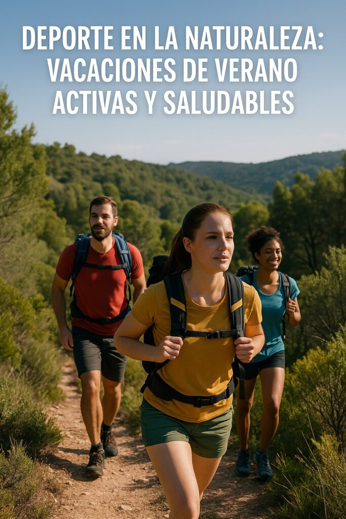 deporte en naturaleza. Vacaciones activas y saludables